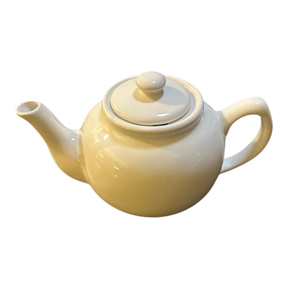 Elegant Ceramic Cream Teapot